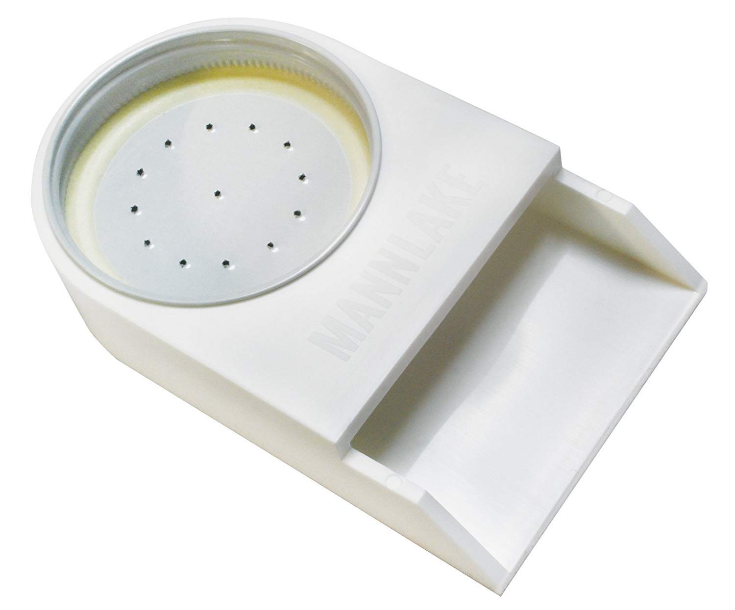 Boardman entrance feeder for beehive with mason jar mount